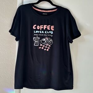 Joyspun Medium Black Coffee Lover Pajama Top